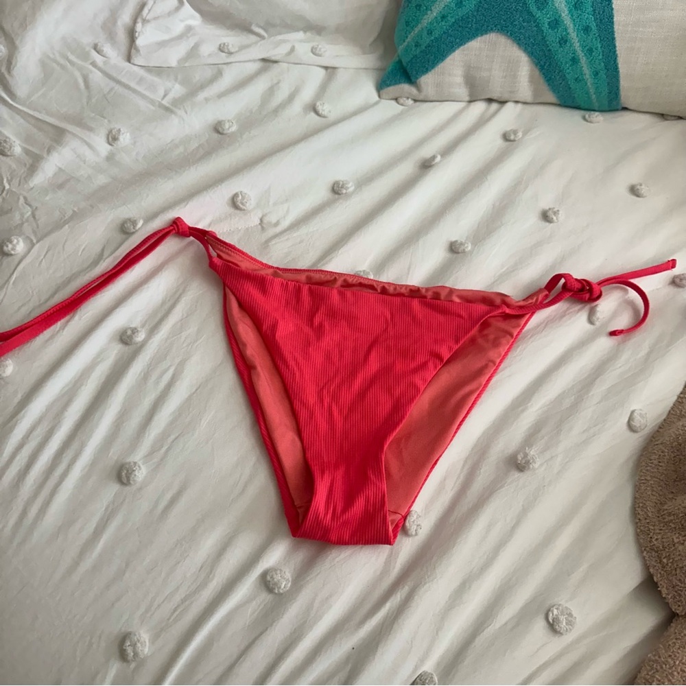 Victoria’s Secret Coral Tie-Side Cheeky Bikini Bottom